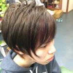前髪レッド,アッシュ,ゾーンカラー,美容室,堺市,