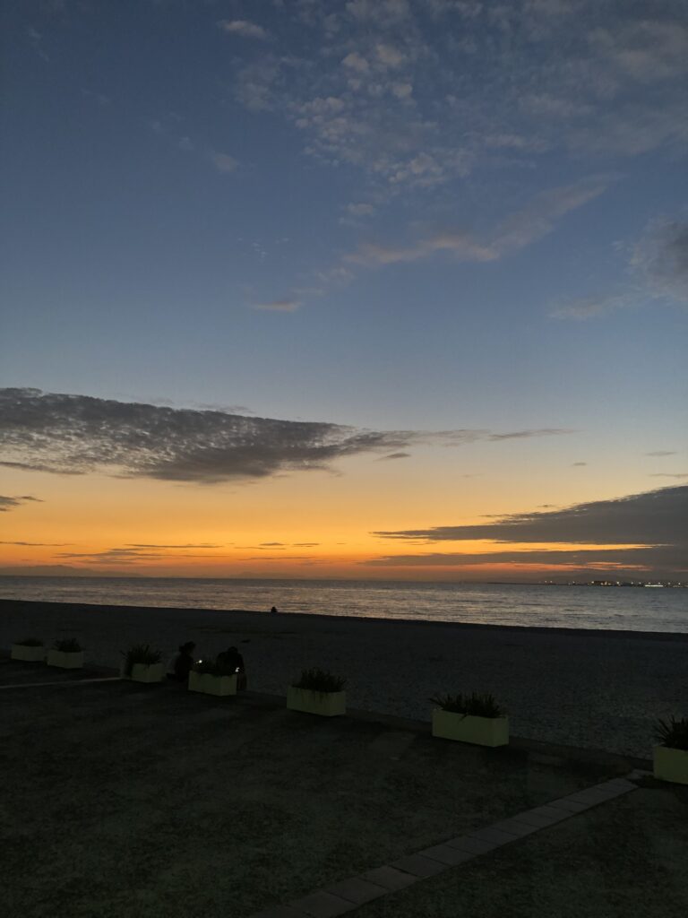 せんなん釣り,マーブルビーチ,夕日,りんくう公園,りんくうアウトレット,テトラ,駆け上がり,ガシラ,ウキ釣り,夜釣り,ウキ釣り,アオイソメ,